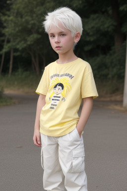 Child boy with  white hair