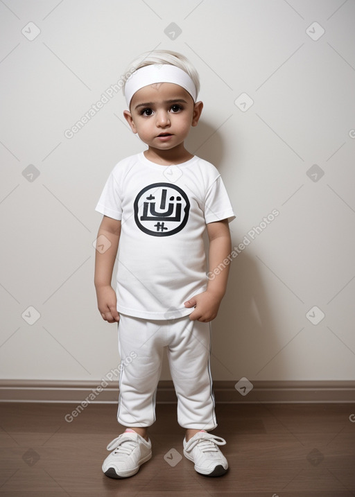 Iraqi infant boy with  white hair