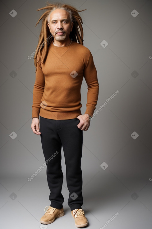 Libyan middle-aged male with  ginger hair