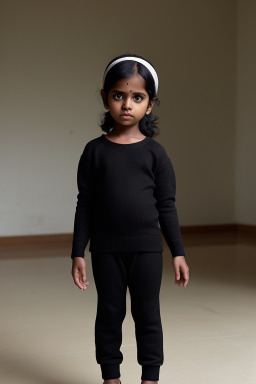 Sri lankan child female with  black hair