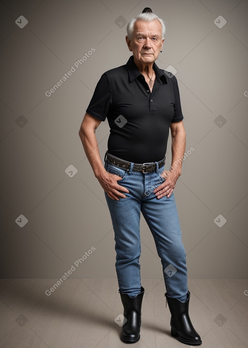 German elderly male with  black hair