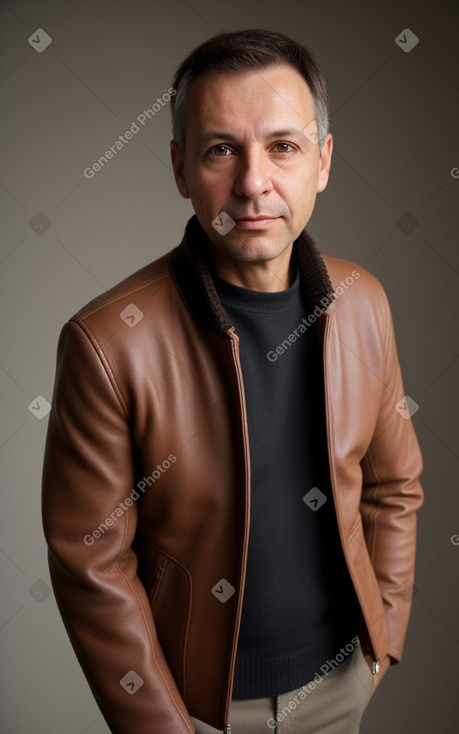 Romanian 45 years male with  brown hair