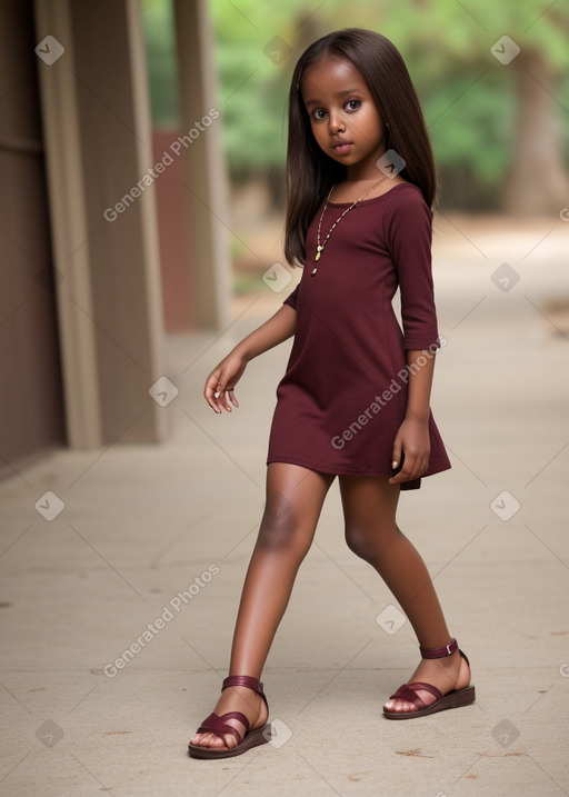 Somali infant girl with  brown hair