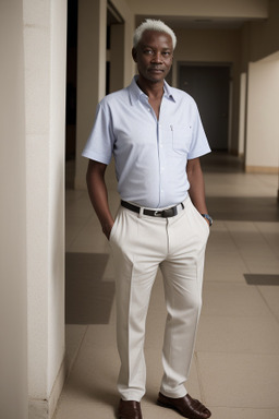 Senegalese middle-aged male with  white hair