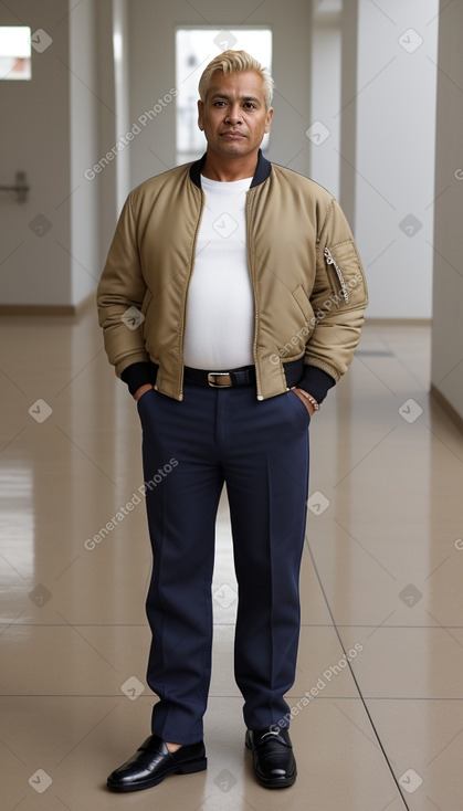 Ecuadorian middle-aged male with  blonde hair