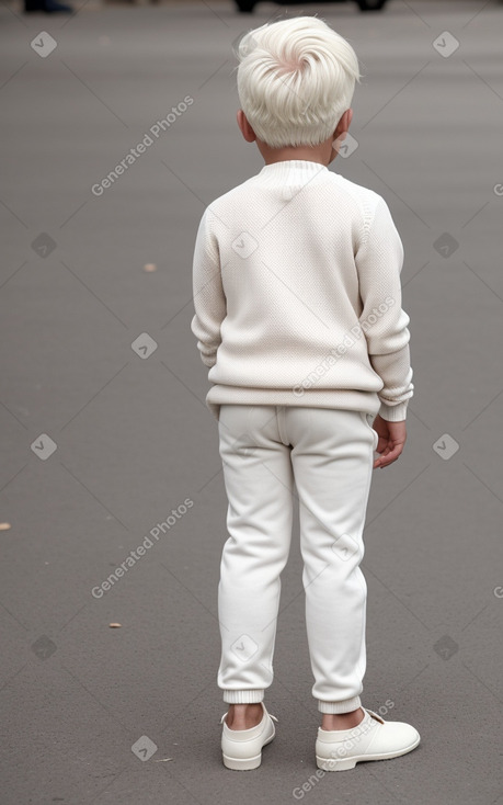 Iraqi infant boy with  white hair