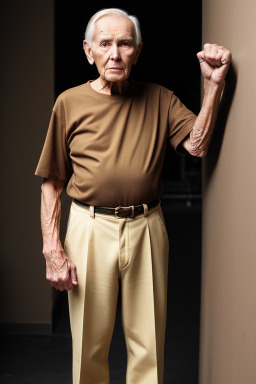 Elderly male with  brown hair