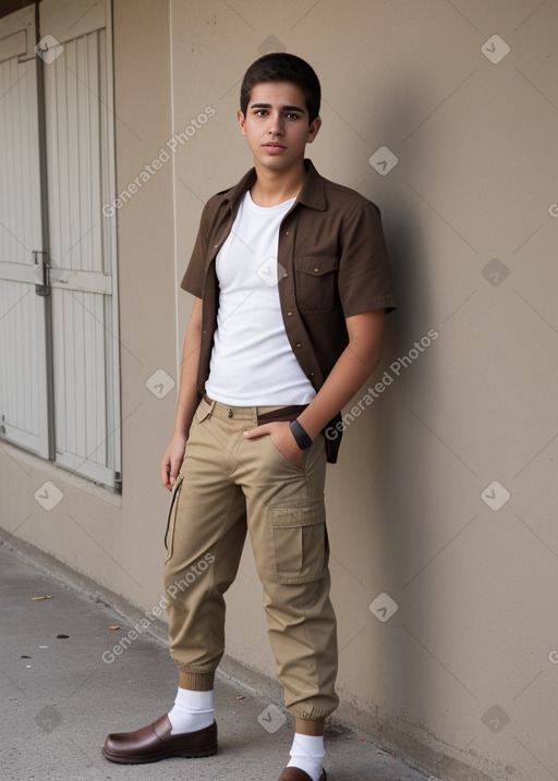 Venezuelan young adult male with  brown hair