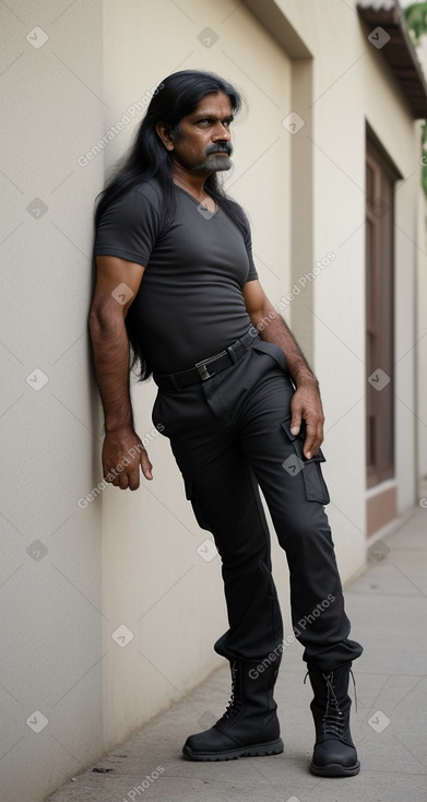 Sri lankan middle-aged male with  black hair