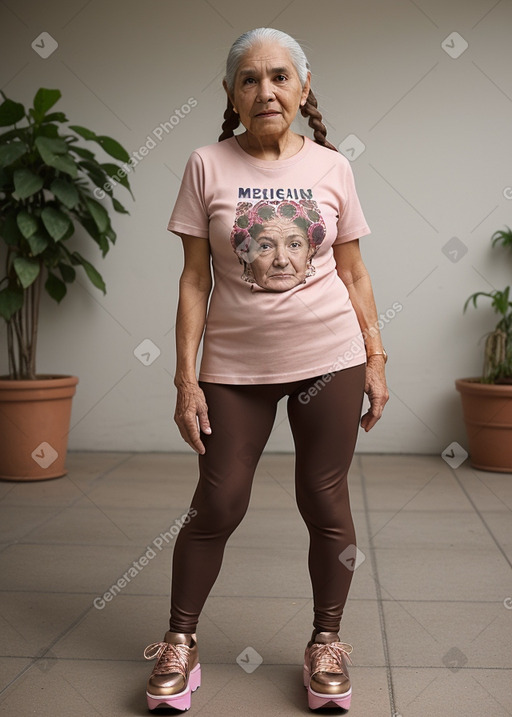 Mexican elderly female with  brown hair