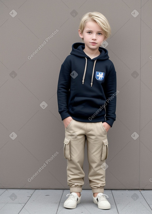 Slovenian child boy with  blonde hair