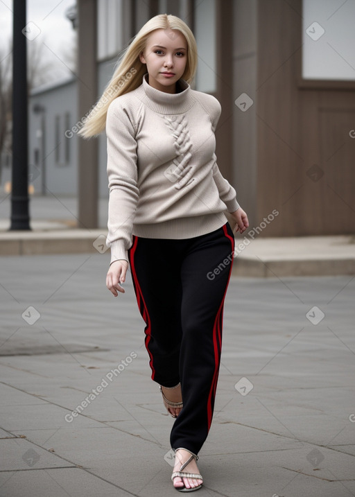 Russian adult female with  blonde hair