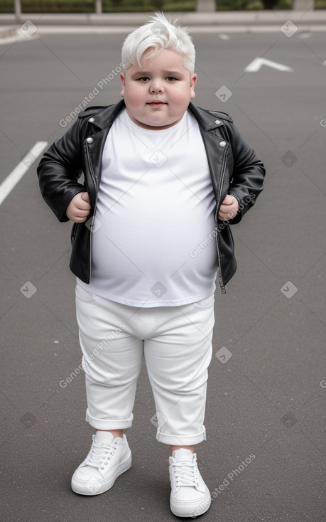 Macedonian child boy with  white hair