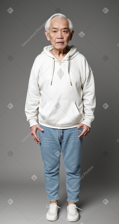 Thai elderly male with  white hair