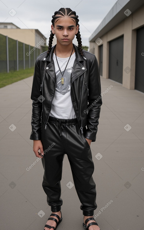 Hispanic teenager boy with  black hair