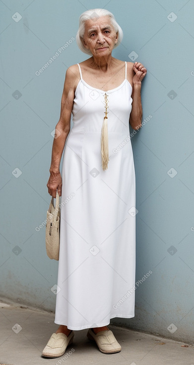 Algerian elderly female with  white hair