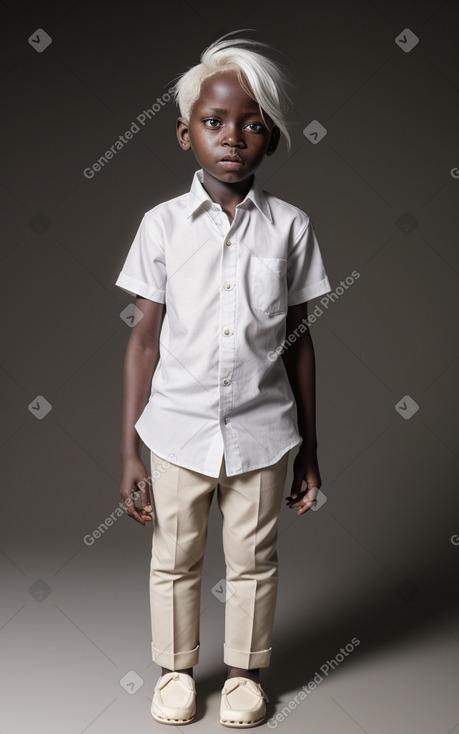 Ugandan child boy with  white hair