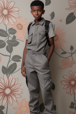 Somali teenager boy with  gray hair