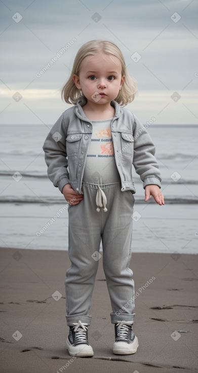 Swedish infant girl with  gray hair