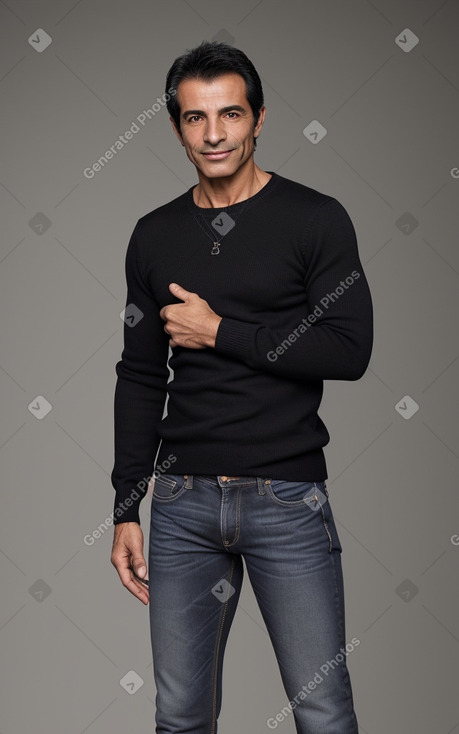 Portuguese 45 years male with  black hair