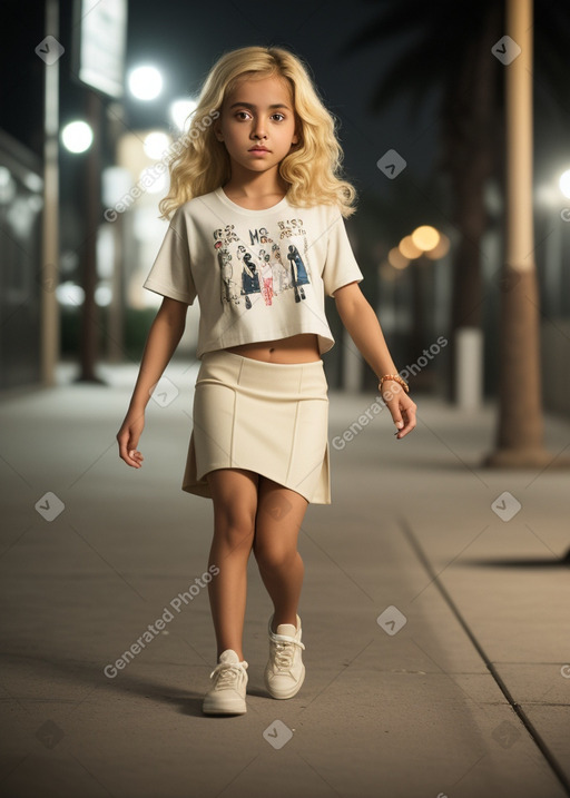 Saudi arabian child girl with  blonde hair