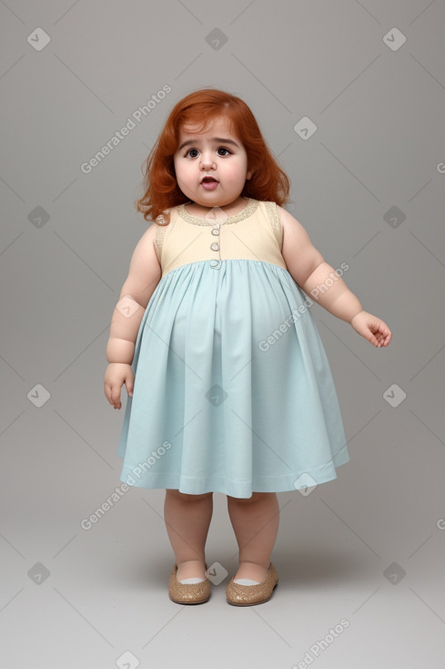 Kuwaiti infant girl with  ginger hair