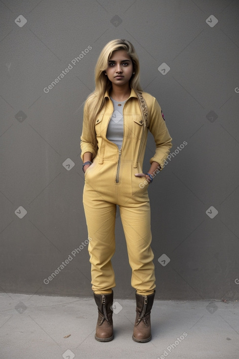 Indian young adult female with  blonde hair