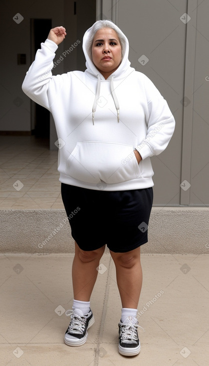 Moroccan middle-aged female with  white hair