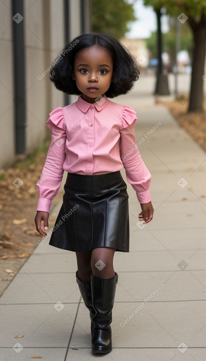 African child female with  black hair