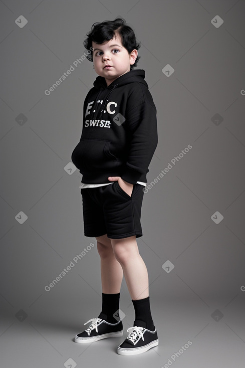 Swiss infant boy with  black hair