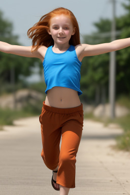 Croatian child girl with  ginger hair