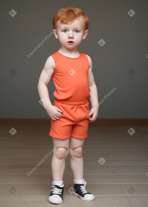 Belarusian infant boy with  ginger hair