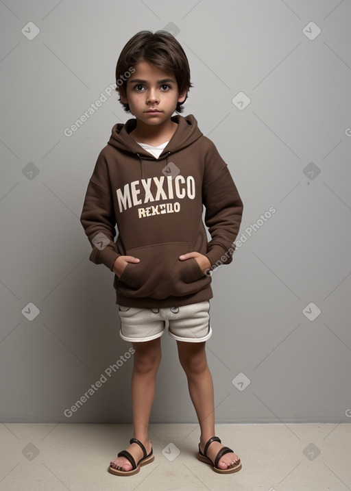 Mexican child male with  brown hair