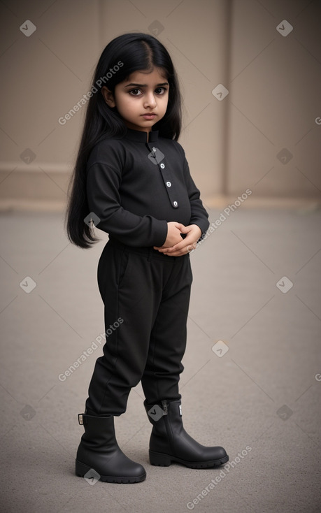 Pakistani infant girl with  black hair