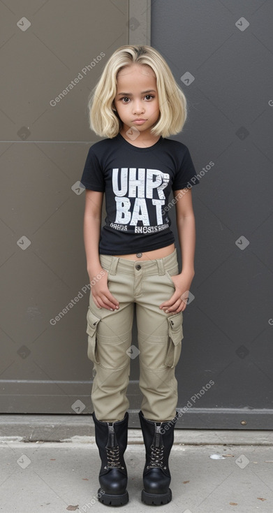 Dominican child girl with  blonde hair