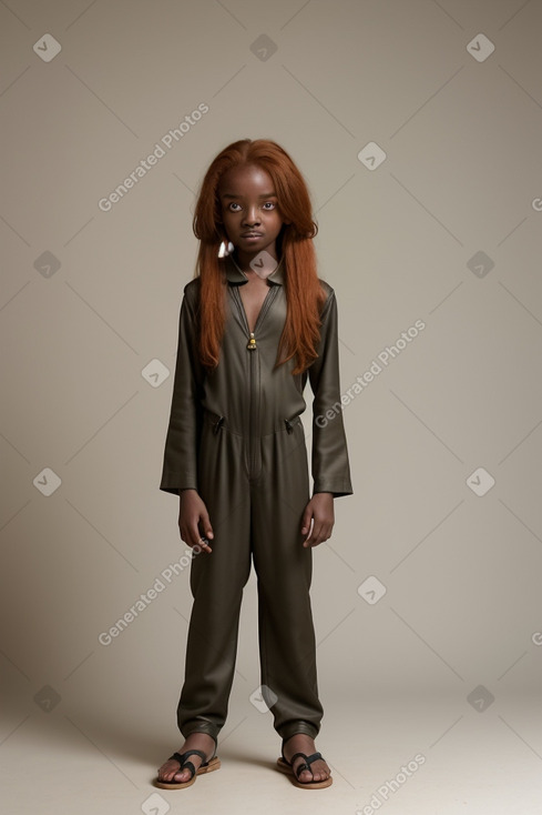 Sudanese child boy with  ginger hair