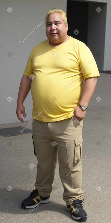 Chilean middle-aged male with  blonde hair