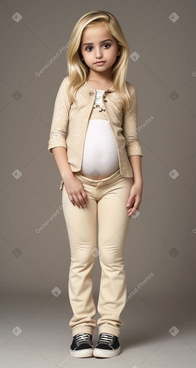 Arab infant girl with  blonde hair