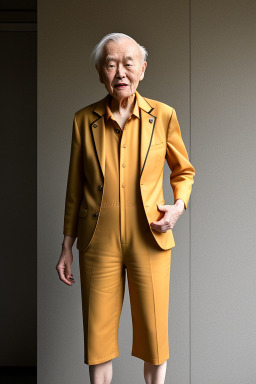 Japanese elderly non-binary with  ginger hair