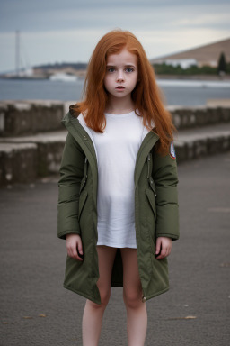 Greek child girl with  ginger hair