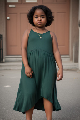 Jamaican infant girl with  brown hair