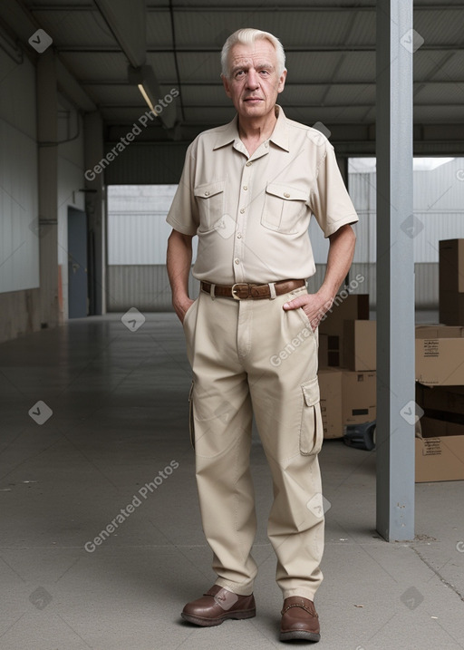 Macedonian elderly male with  blonde hair