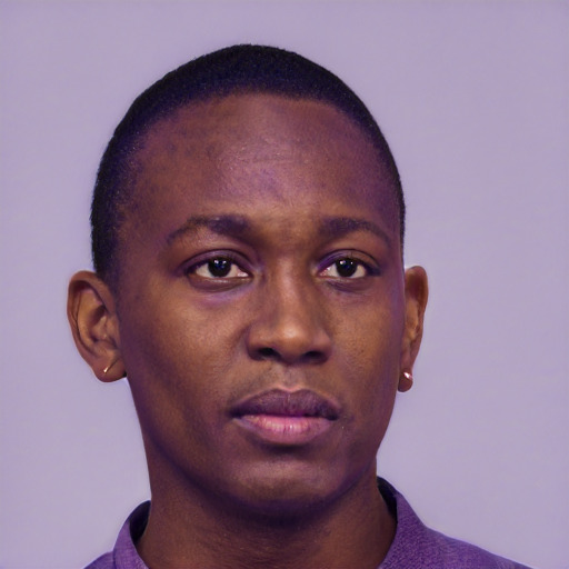 Neutral black young-adult male with short  brown hair and brown eyes
