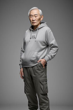 South korean elderly male with  gray hair