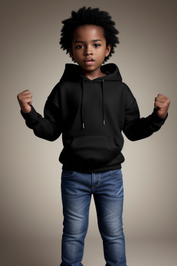 African american child boy with  black hair