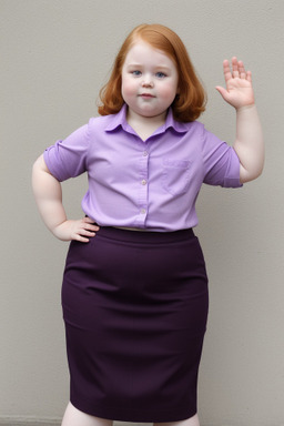 Caucasian child girl with  ginger hair