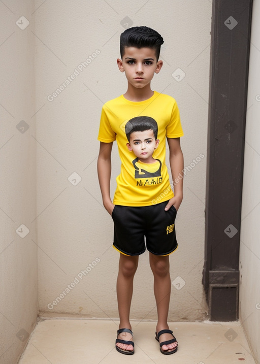 Moroccan child boy with  black hair