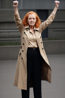 Czech elderly female with  ginger hair