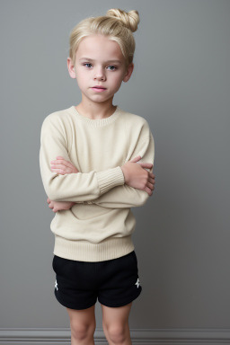 Caucasian child boy with  blonde hair