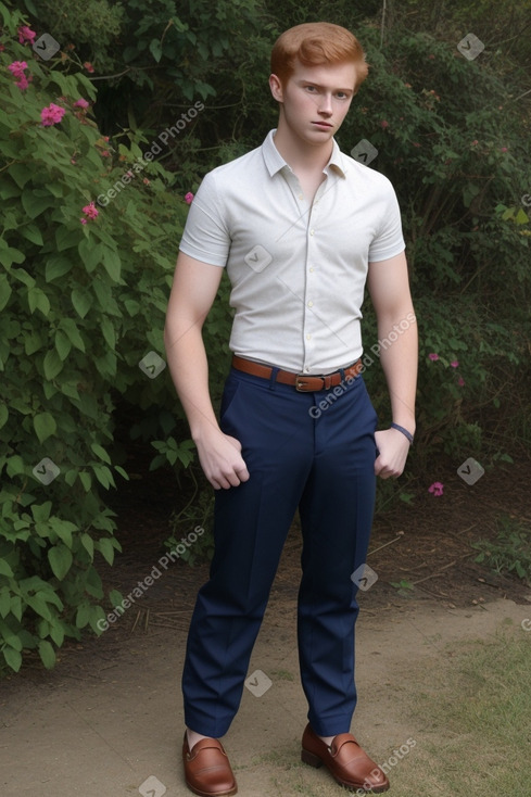 Peruvian young adult male with  ginger hair